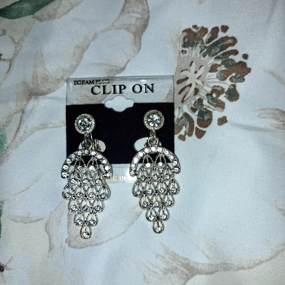 Clip-On Silver Earrings